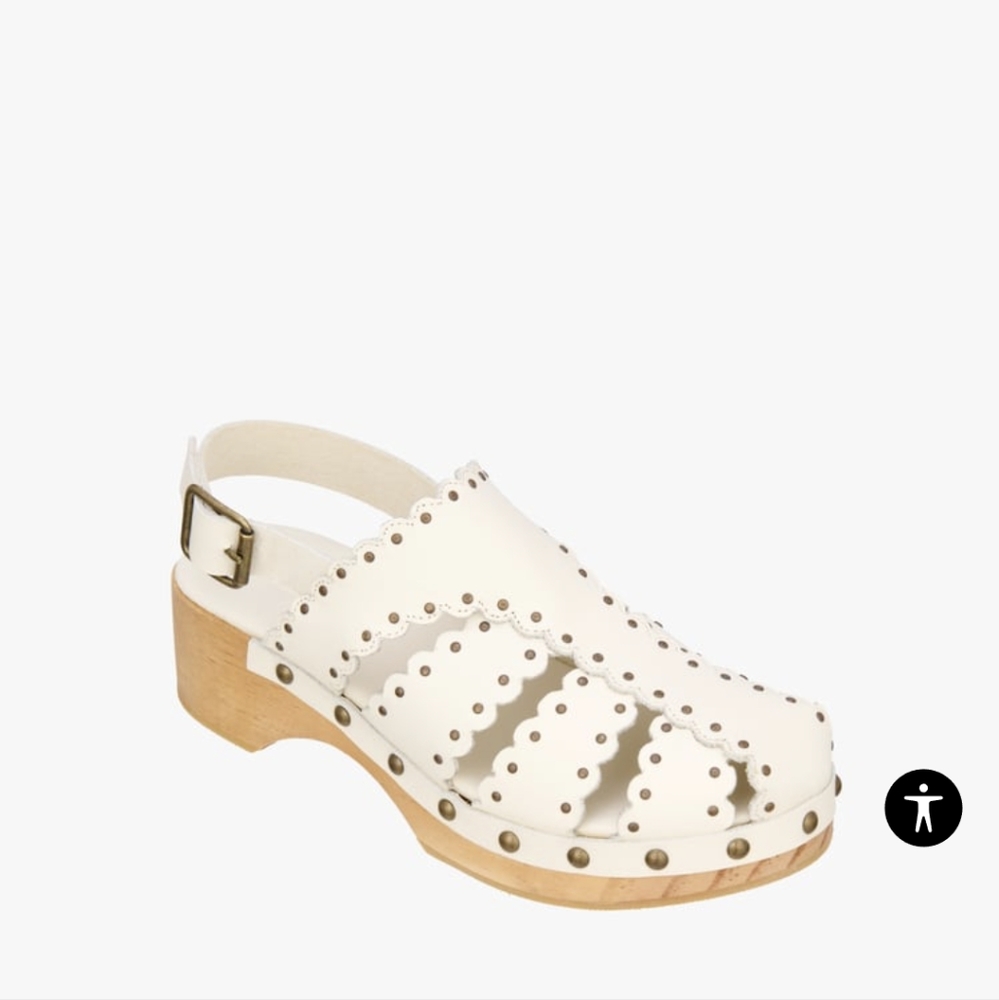 Zara  studded leather clogs